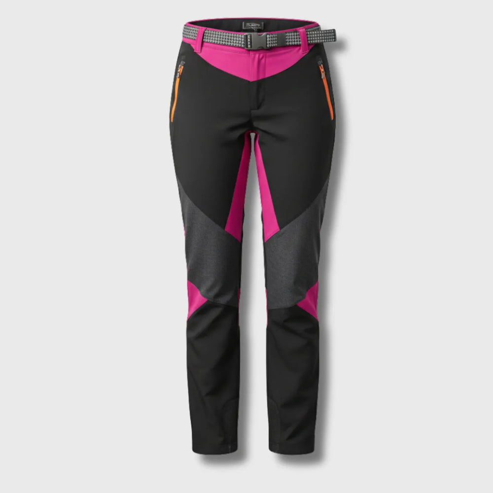 Pantalon de randonnée montagne résistant avec ceinture intégrée