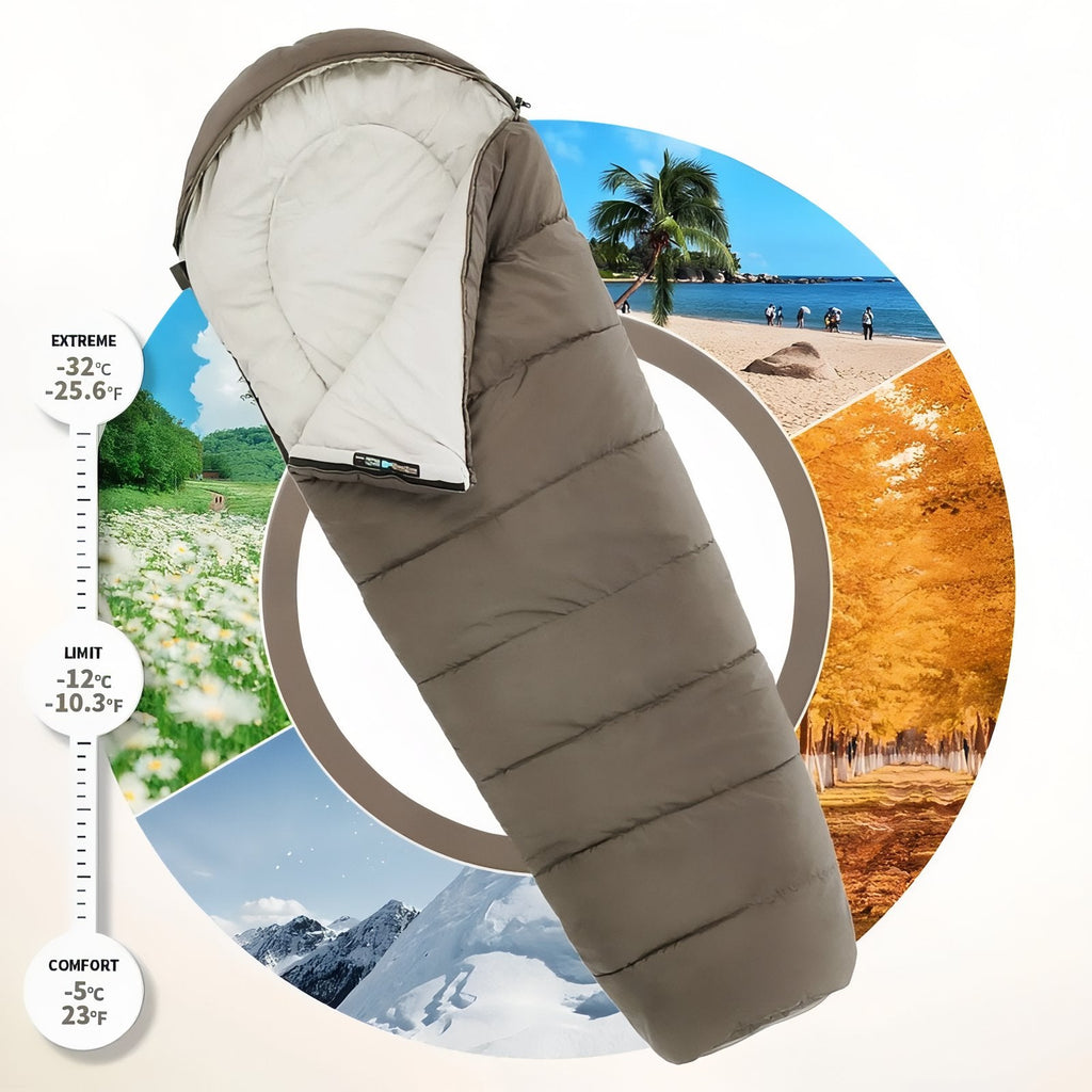 Sac de couchage grand froid -5°C synthétique – Esprit Baroudeur