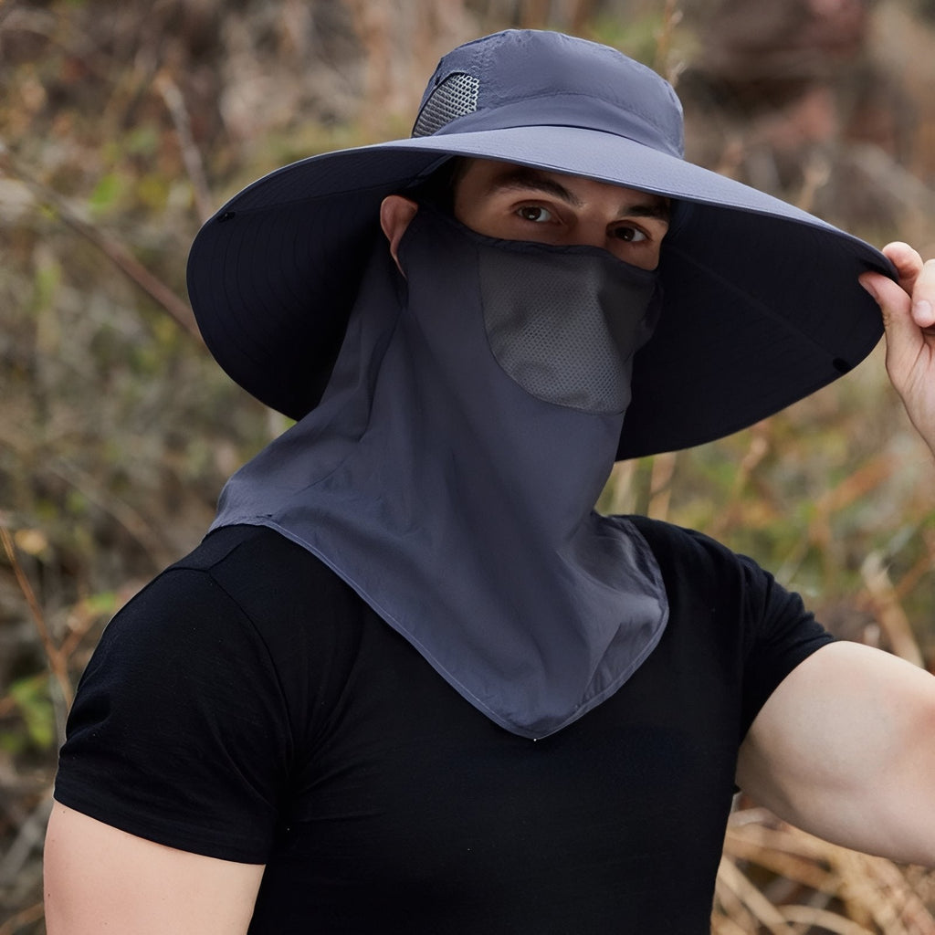 Chapeau randonnée anti-UV avec protection nuque et visage | Esprit Baroudeur