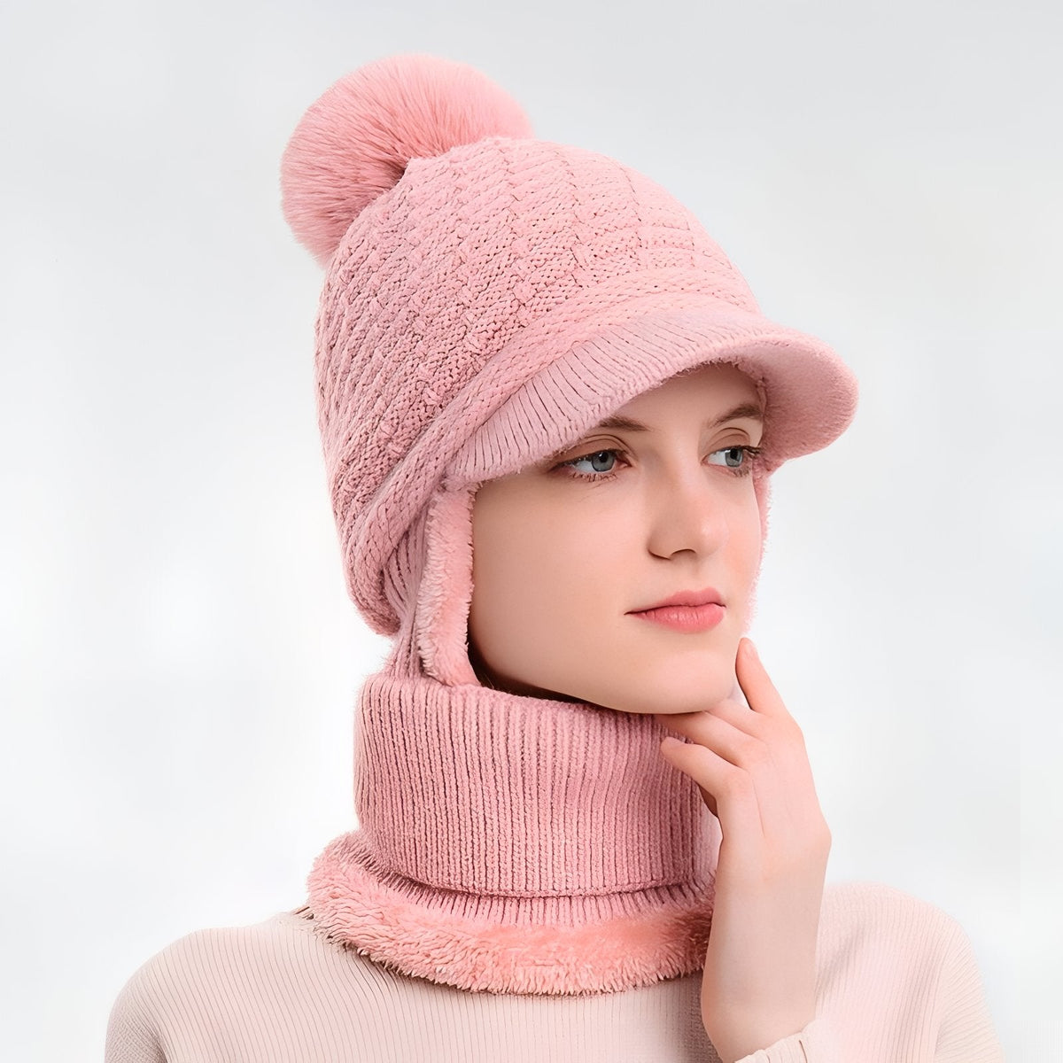 Bonnet casquette écharpe 3 en 1 hiver chaud | Esprit Baroudeur