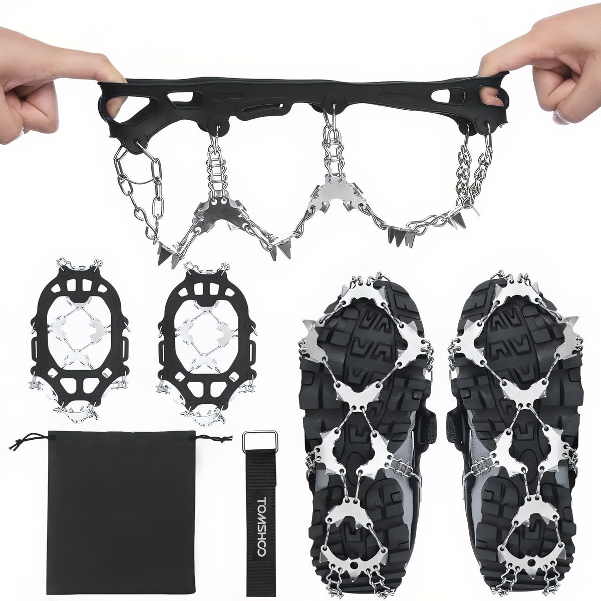 Crampons glace randonnée 32 pointes antidérapants neige | Esprit Baroudeur