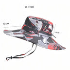 Chapeau randonnée camouflage à large bord avec jugulaire | Esprit Baroudeur