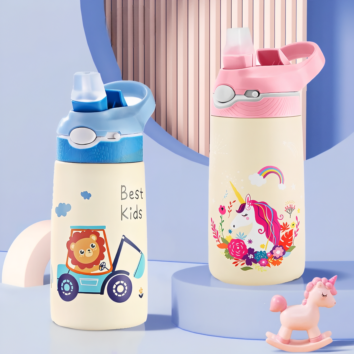 Gourde enfant isotherme avec paille et bouchon sécurisé 400ml | Esprit Baroudeur