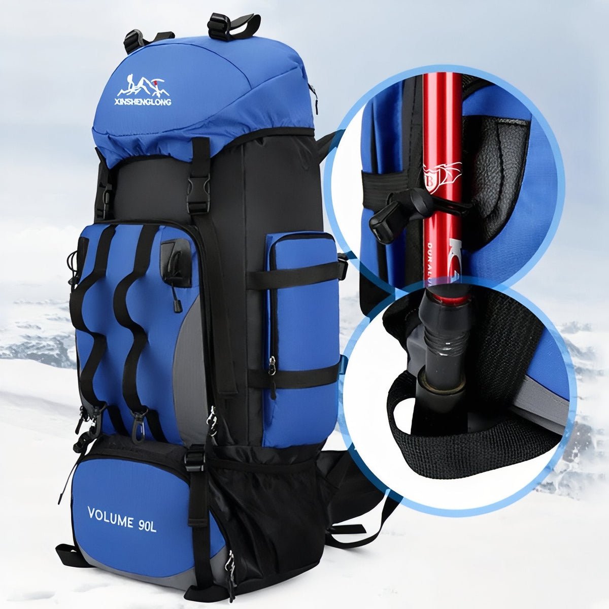 Sac à dos trekking 90L grande randonnée avec armature | Esprit Baroudeur
