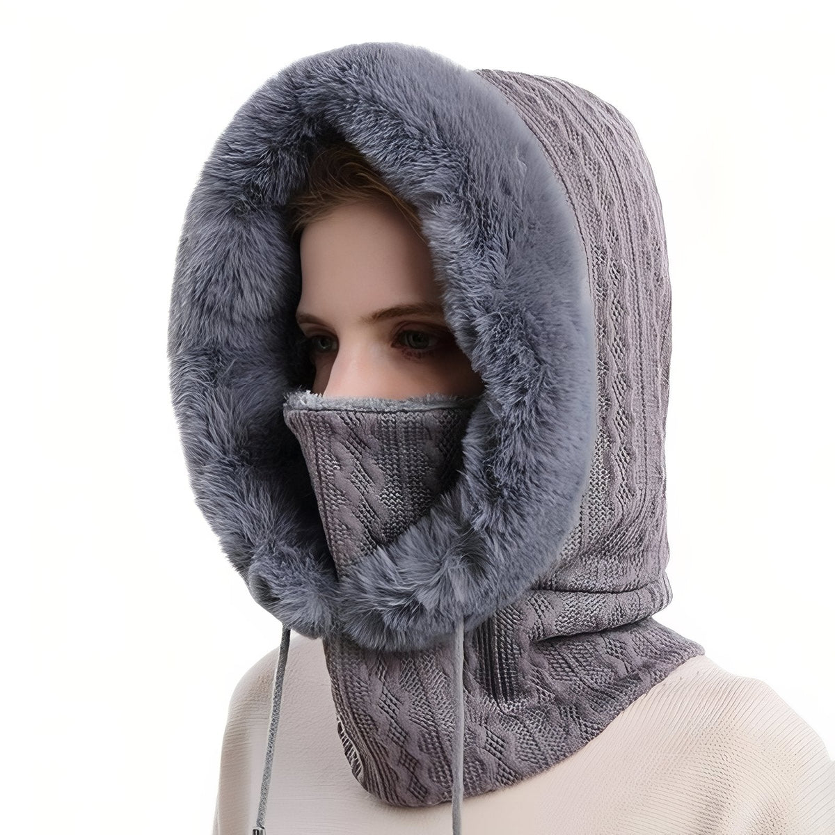 Écharpe capuche avec protection visage hiver | Esprit Baroudeur