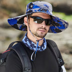 Chapeau randonnée camouflage à large bord avec jugulaire | Esprit Baroudeur