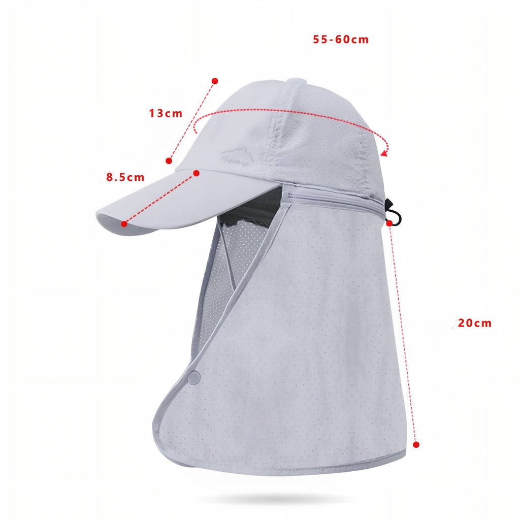 Chapeau randonnée avec protège-nuque soleil amovible | Esprit Baroudeur