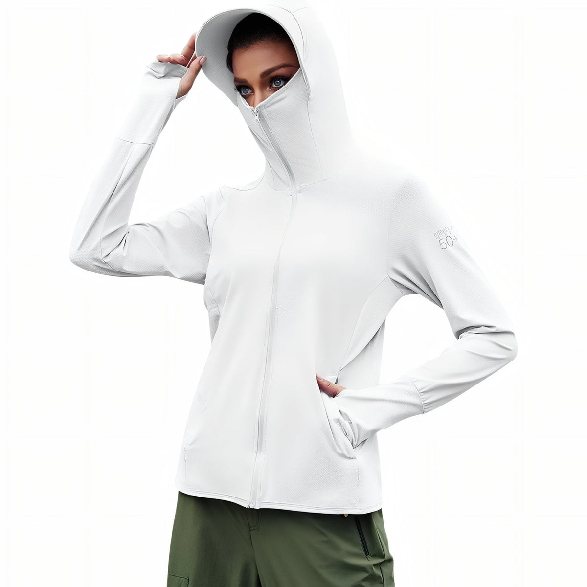 Veste capuche légère randonnée avec protection solaire UPF 50+ | Esprit Baroudeur