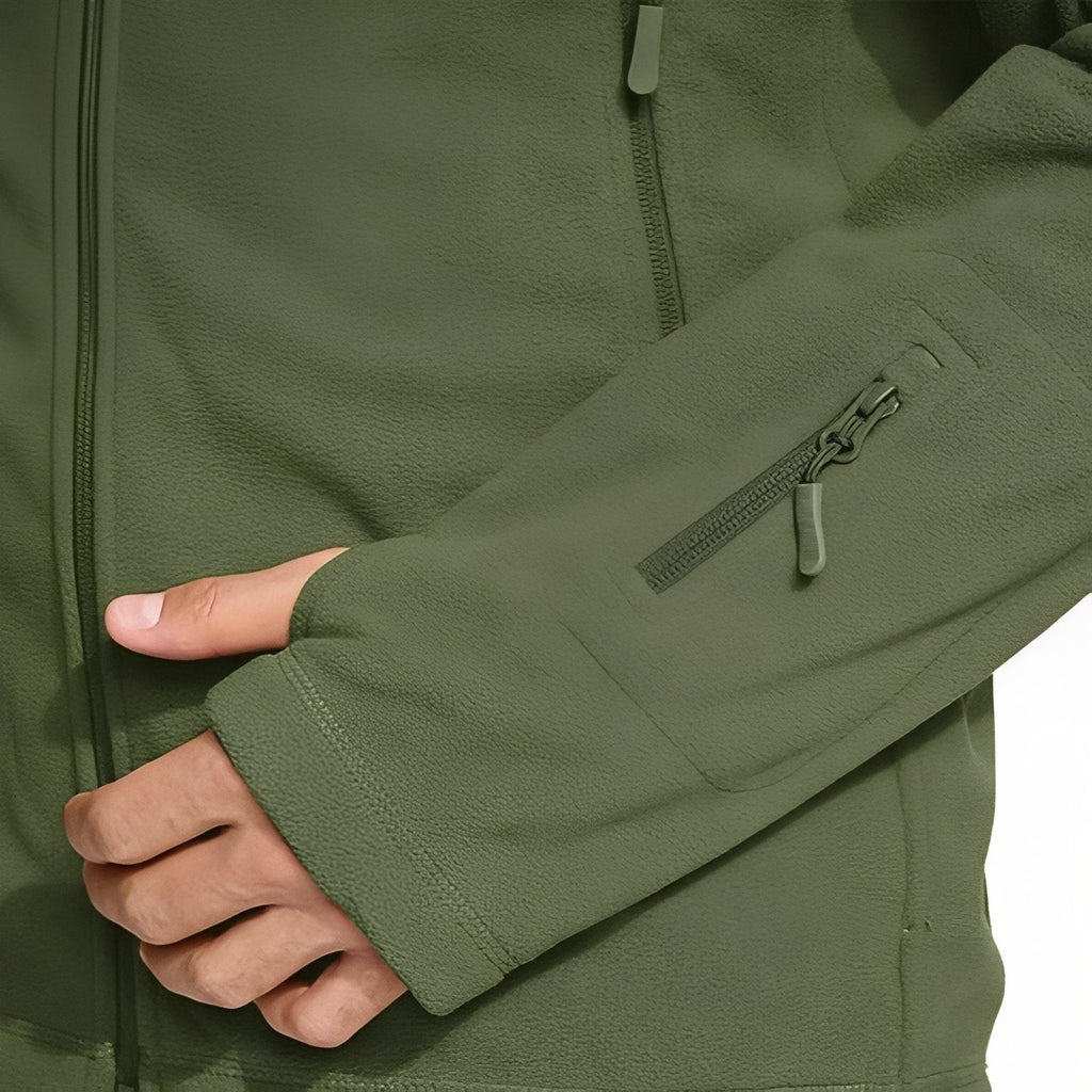 Veste polaire randonnée à capuche multi-poches zippées | Esprit Baroudeur