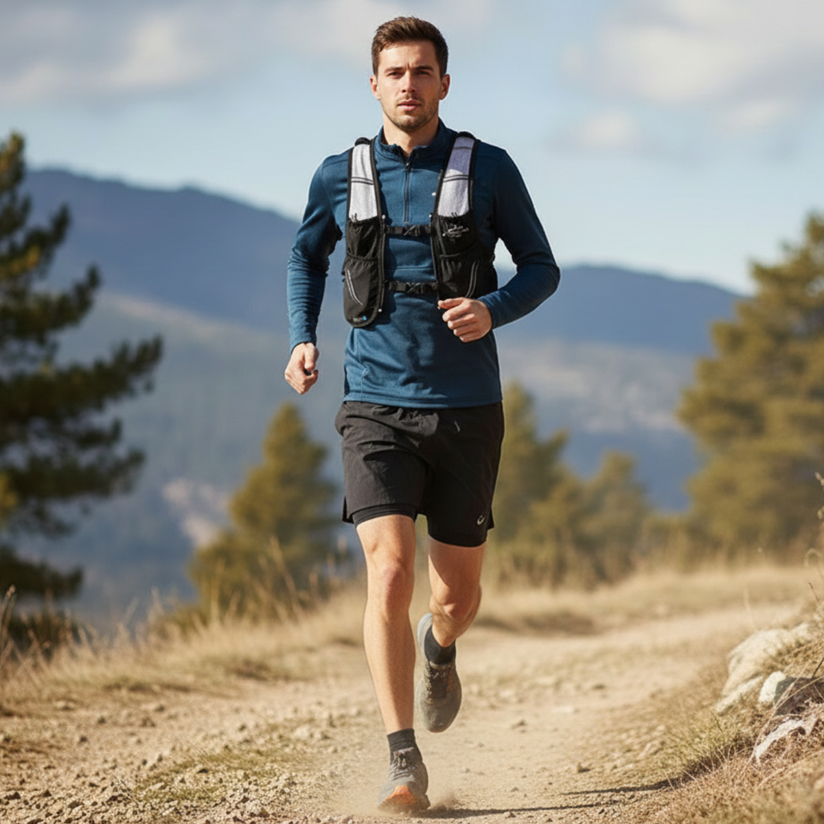 Sac trail respirant dos mesh pour course en sentier | Esprit Baroudeur