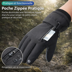 Gants de randonnée hiver tactiles avec poche zippée | Esprit Baroudeur