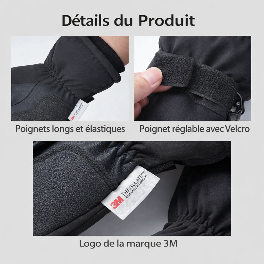 Gants de randonnée hiver tactiles avec poche zippée | Esprit Baroudeur