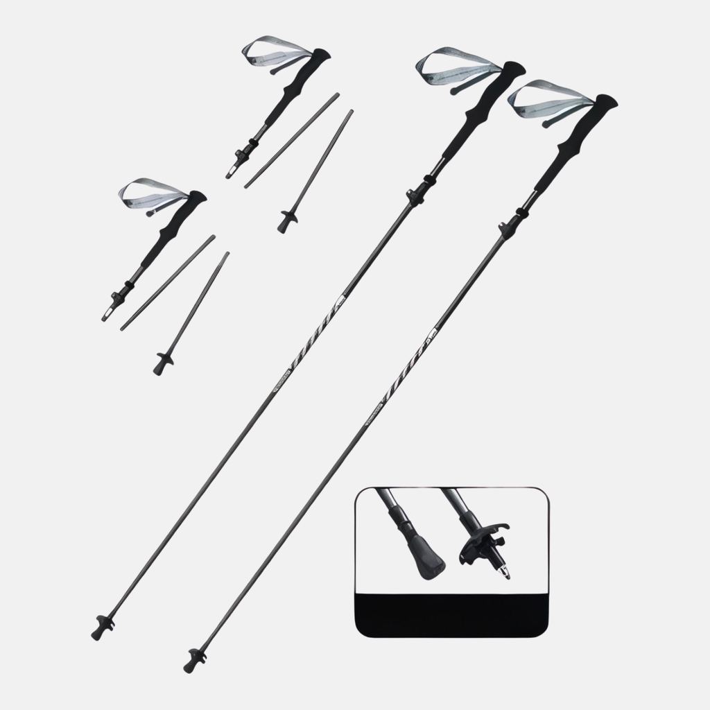 Bâton de randonnée pliable en carbone ultraléger