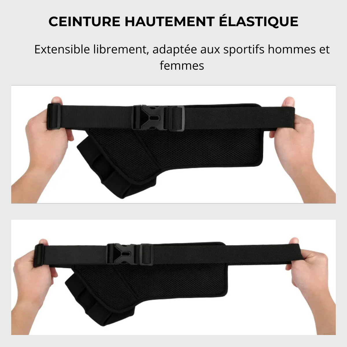 Ceinture de trail légère avec poches zippées | Esprit Baroudeur