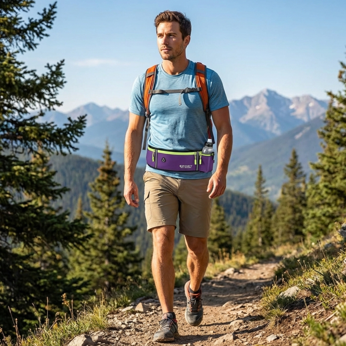 Ceinture d'hydratation trail avec porte-bouteille running | Esprit Baroudeur