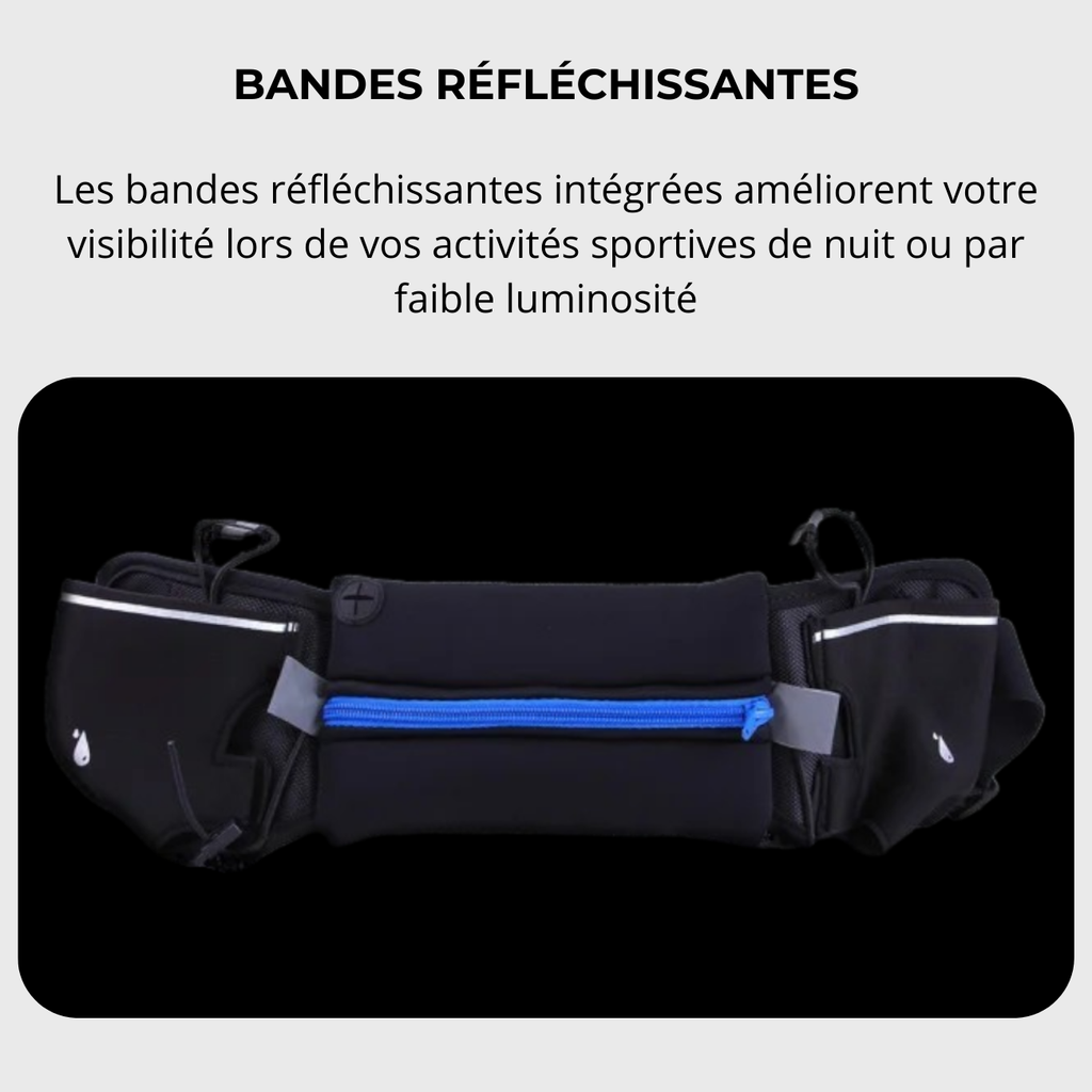 Ceinture d'hydratation running avec poches et gourdes | Esprit Baroudeur
