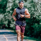 Ceinture de trail runner avec porte-gourde et poches | Esprit Baroudeur