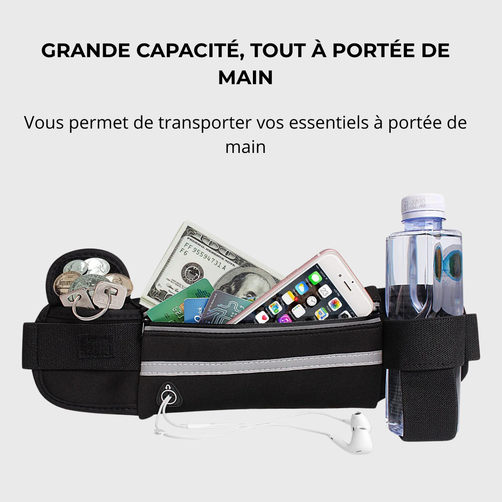 Ceinture de trail running avec bande réfléchissante | Esprit Baroudeur