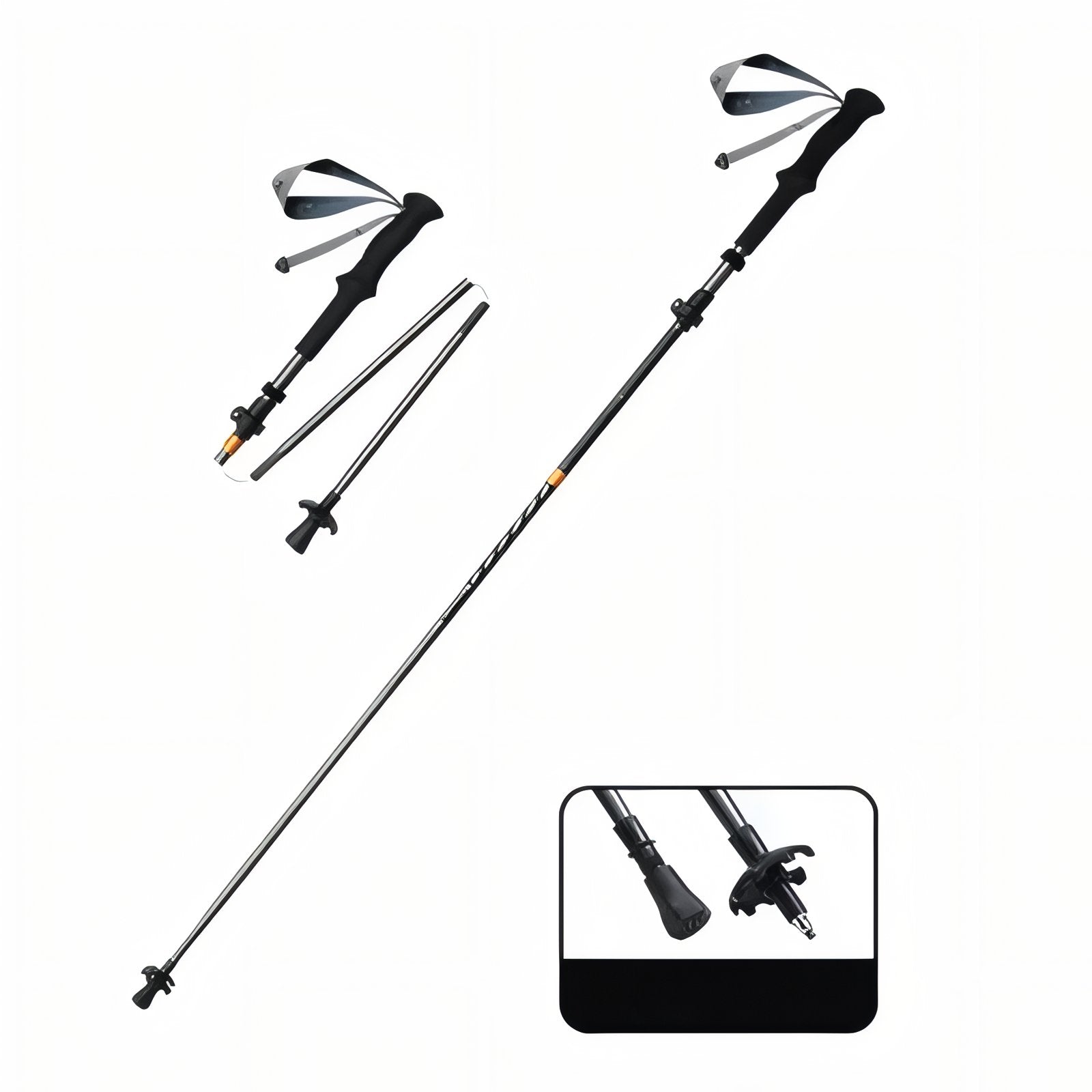 Bâton de Randonnée Pliable Carbone
