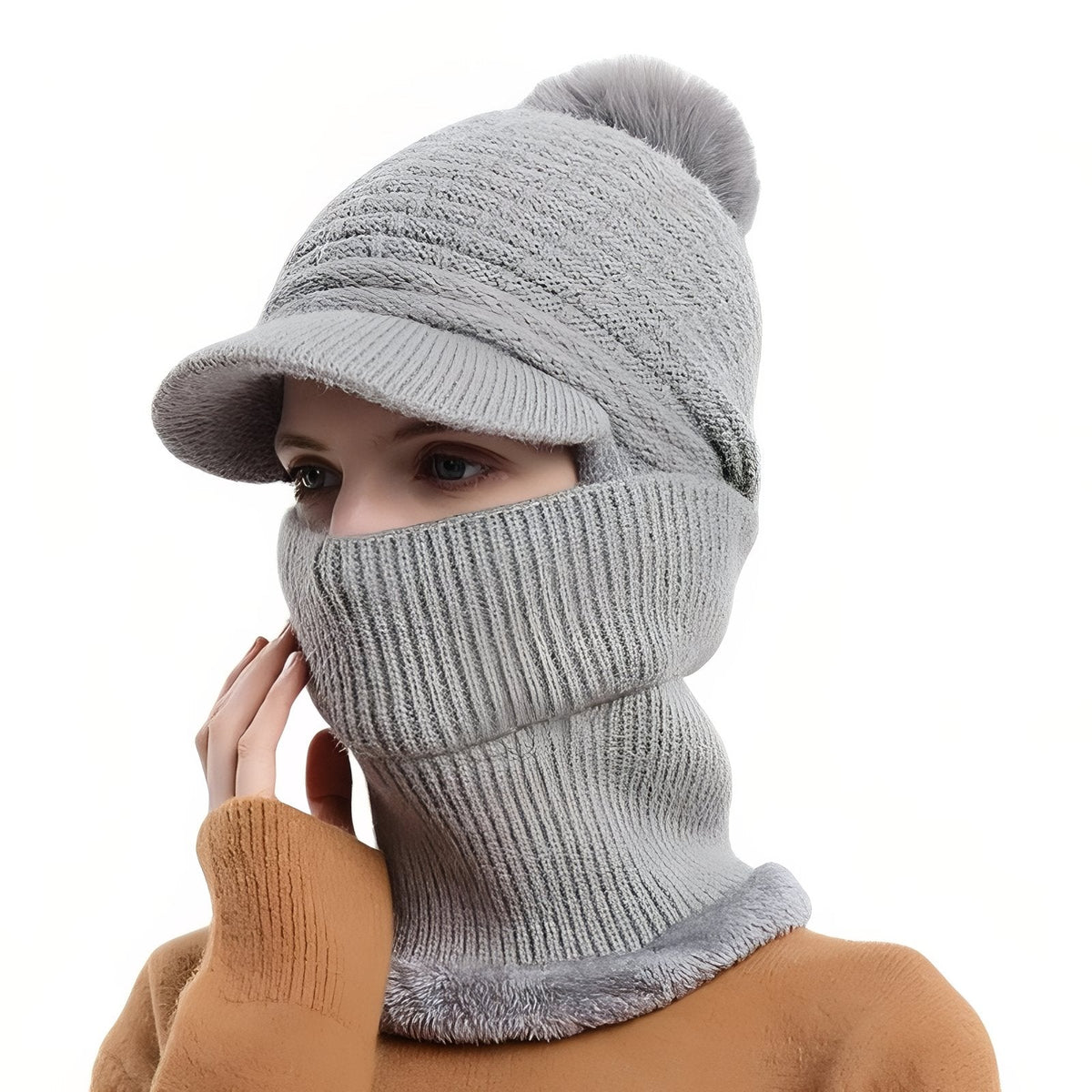 Bonnet casquette écharpe 3 en 1 hiver chaud | Esprit Baroudeur