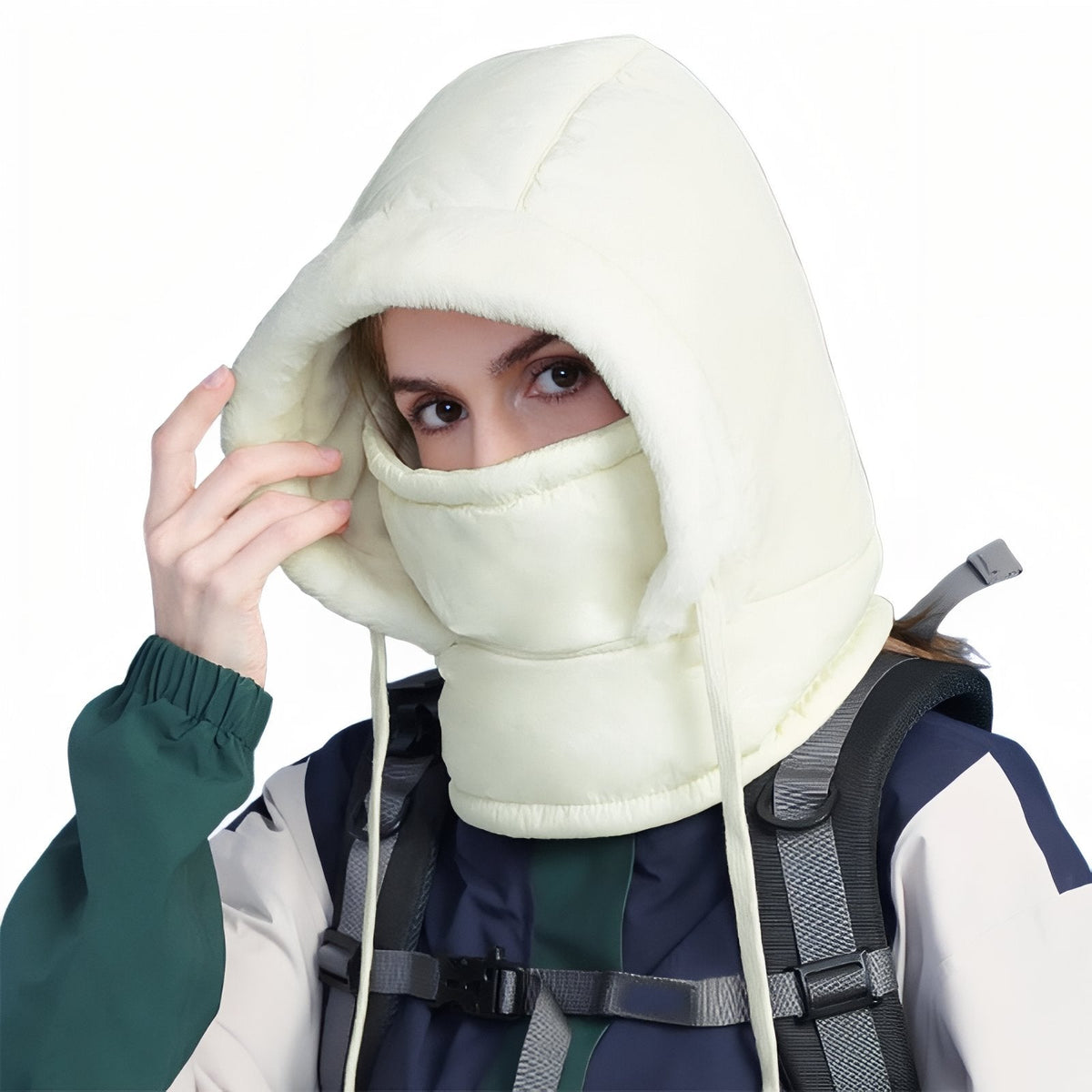 Cagoule chaude randonnée hiver avec protection visage | Esprit Baroudeur