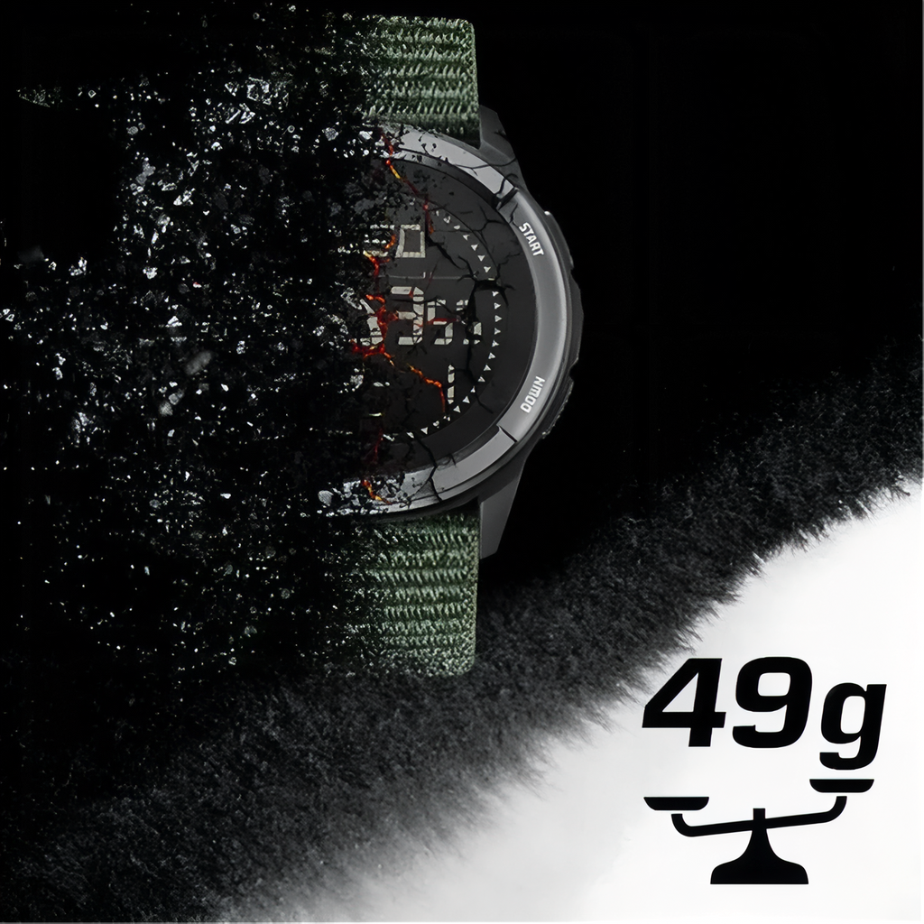 Montre digitale randonnée légère avec bracelet nylon | Esprit Baroudeur