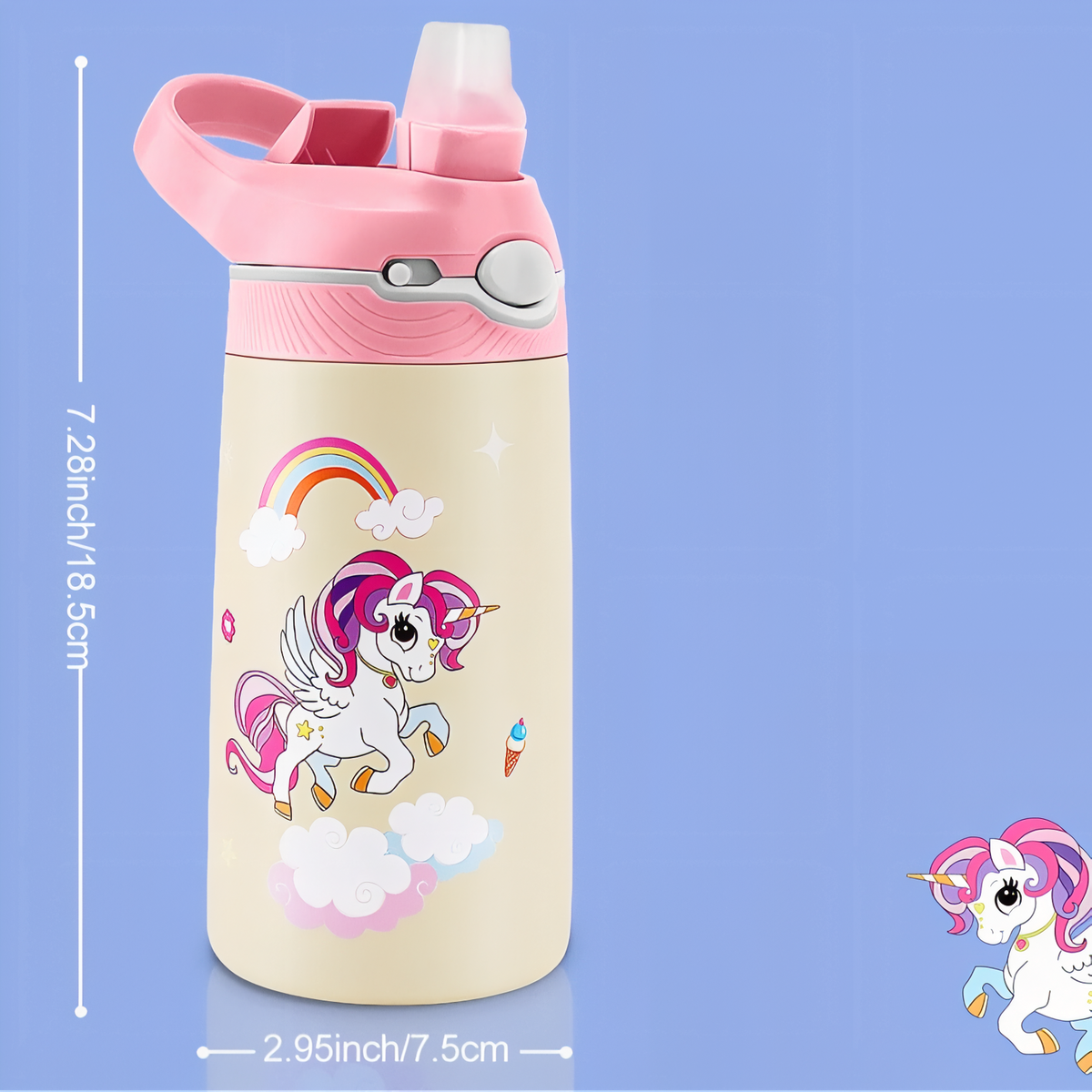 Gourde enfant isotherme avec paille et bouchon sécurisé 400ml | Esprit Baroudeur