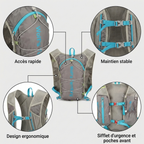 Sac gilet de trail léger pour course longue distance | Esprit Baroudeur