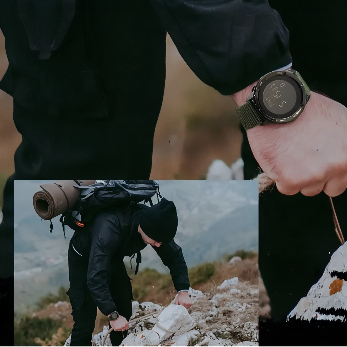 Montre digitale randonnée légère avec bracelet nylon | Esprit Baroudeur