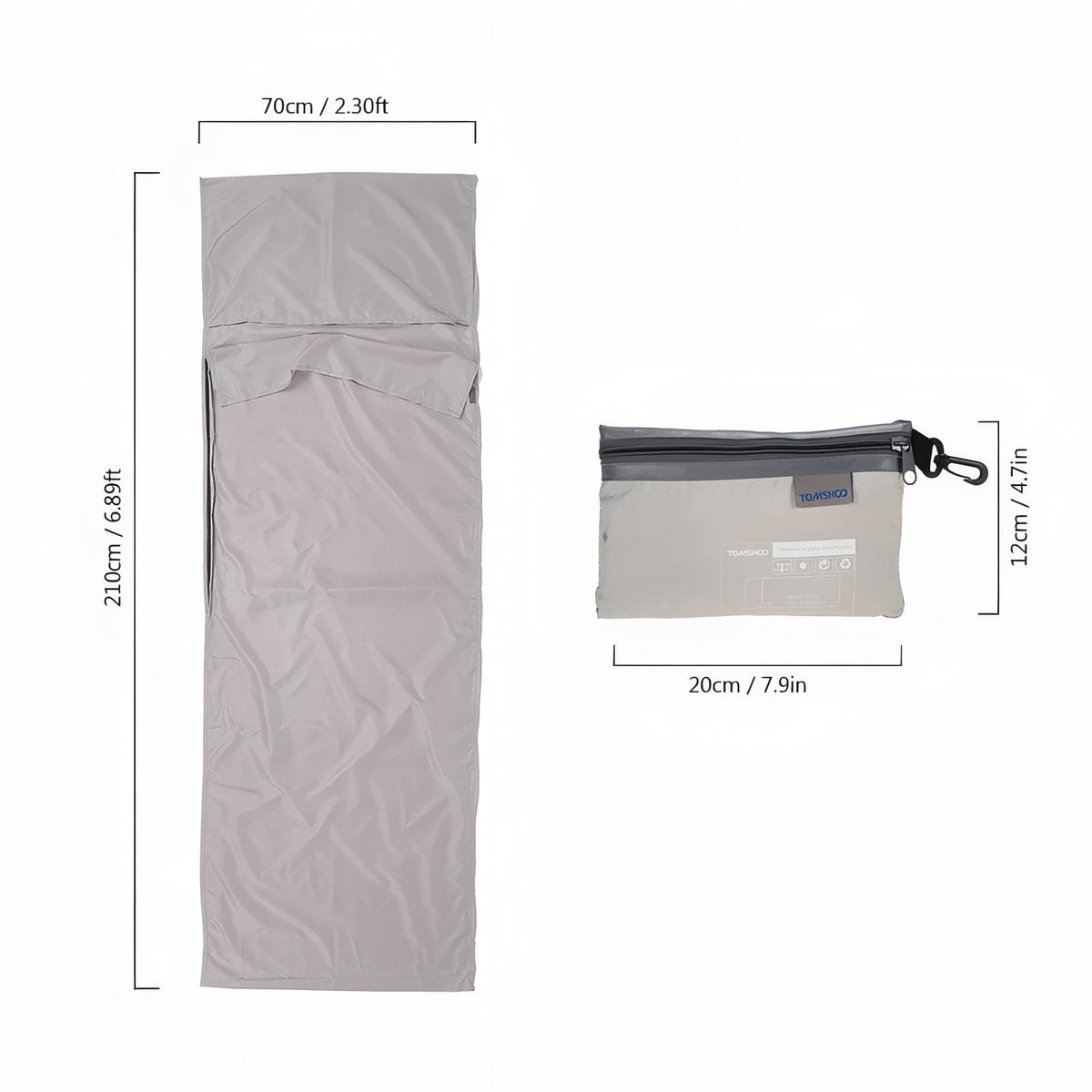 Drap sac de couchage léger avec taie d'oreiller – Esprit Baroudeur