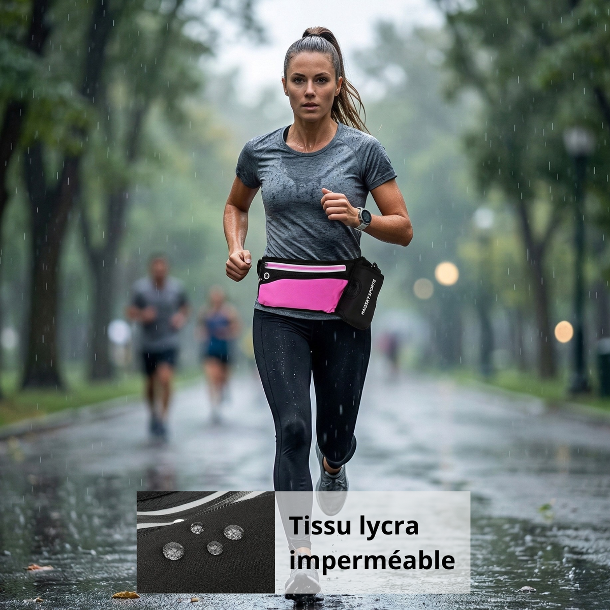 Ceinture de trail légère avec poches zippées | Esprit Baroudeur