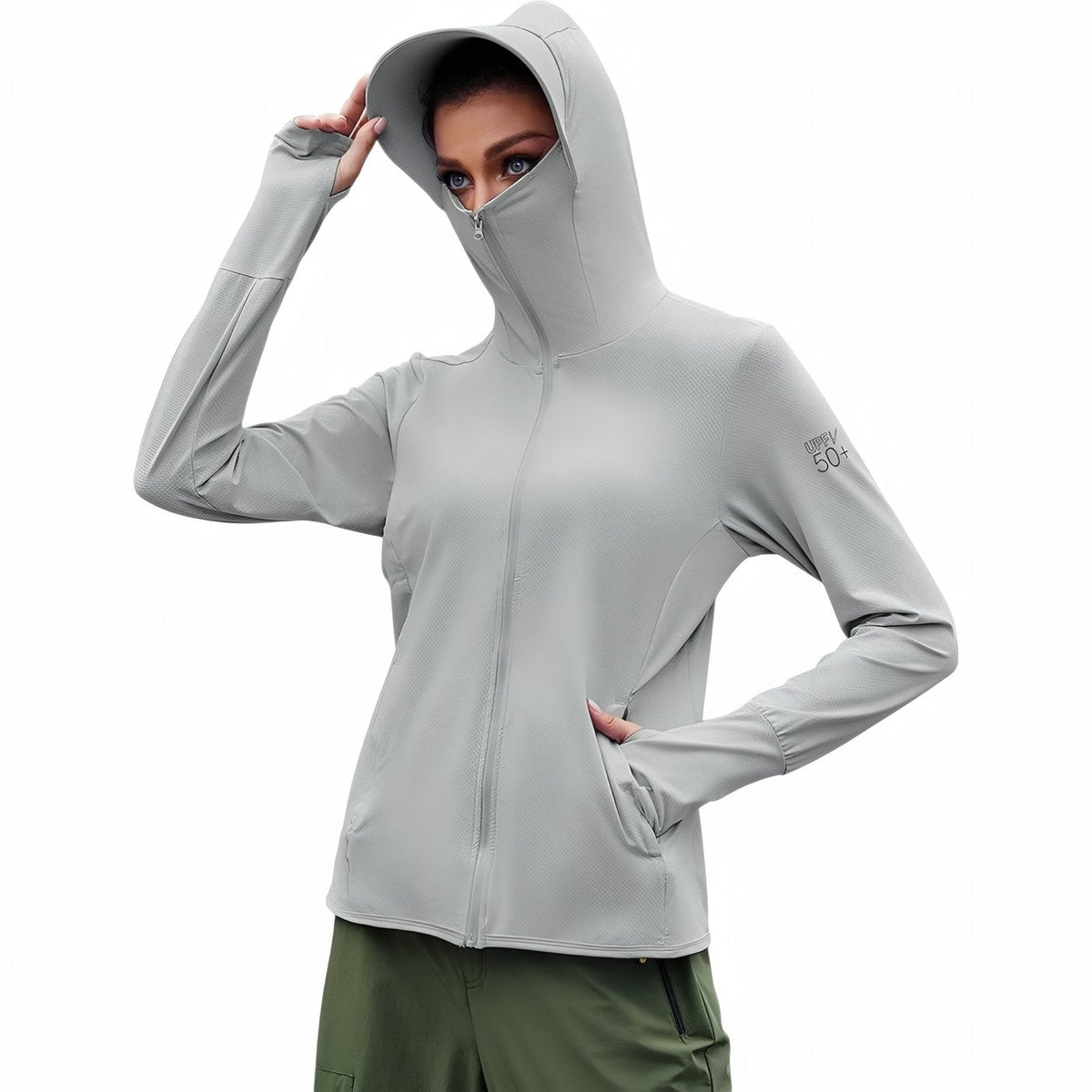 Veste capuche légère randonnée avec protection solaire UPF 50+ | Esprit Baroudeur