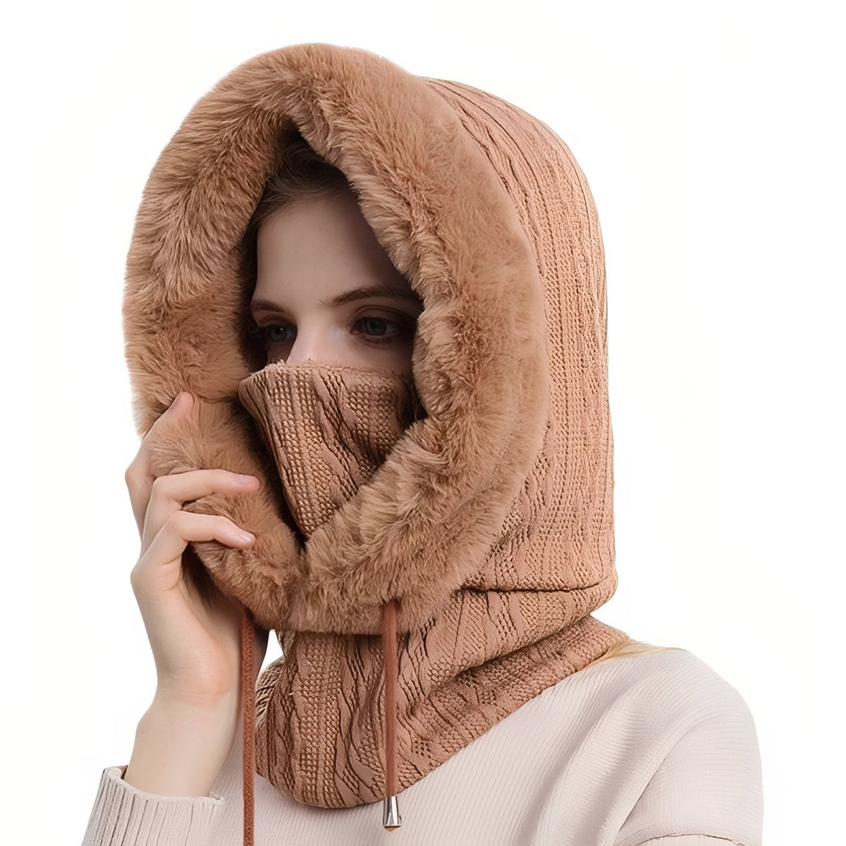 Écharpe capuche avec protection visage hiver | Esprit Baroudeur
