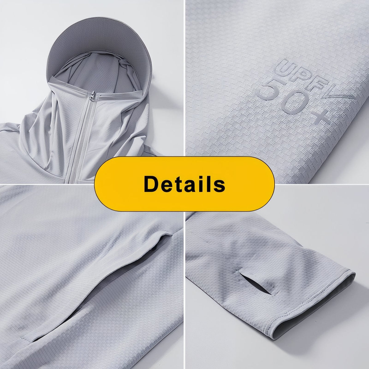 Veste anti-UV UPF 50+ à capuche et cache-visage intégré | Esprit Baroudeur