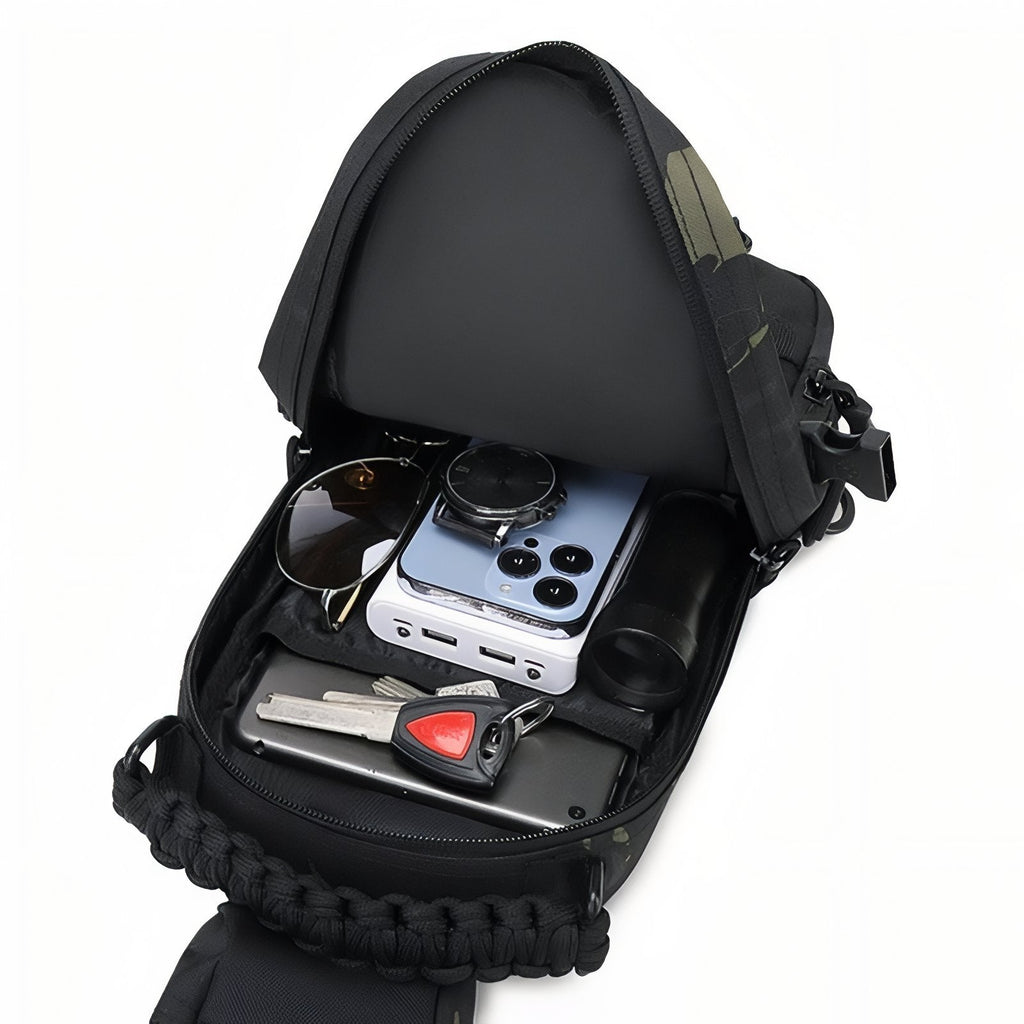 Sac bandoulière randonnée tactique multipoches sport outdoor | Esprit Baroudeur