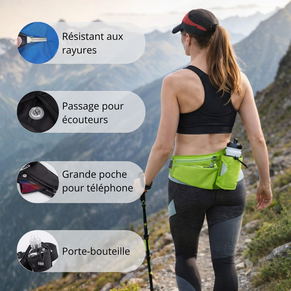 Ceinture trail d'hydratation légère pour running et randonnée | Esprit Baroudeur