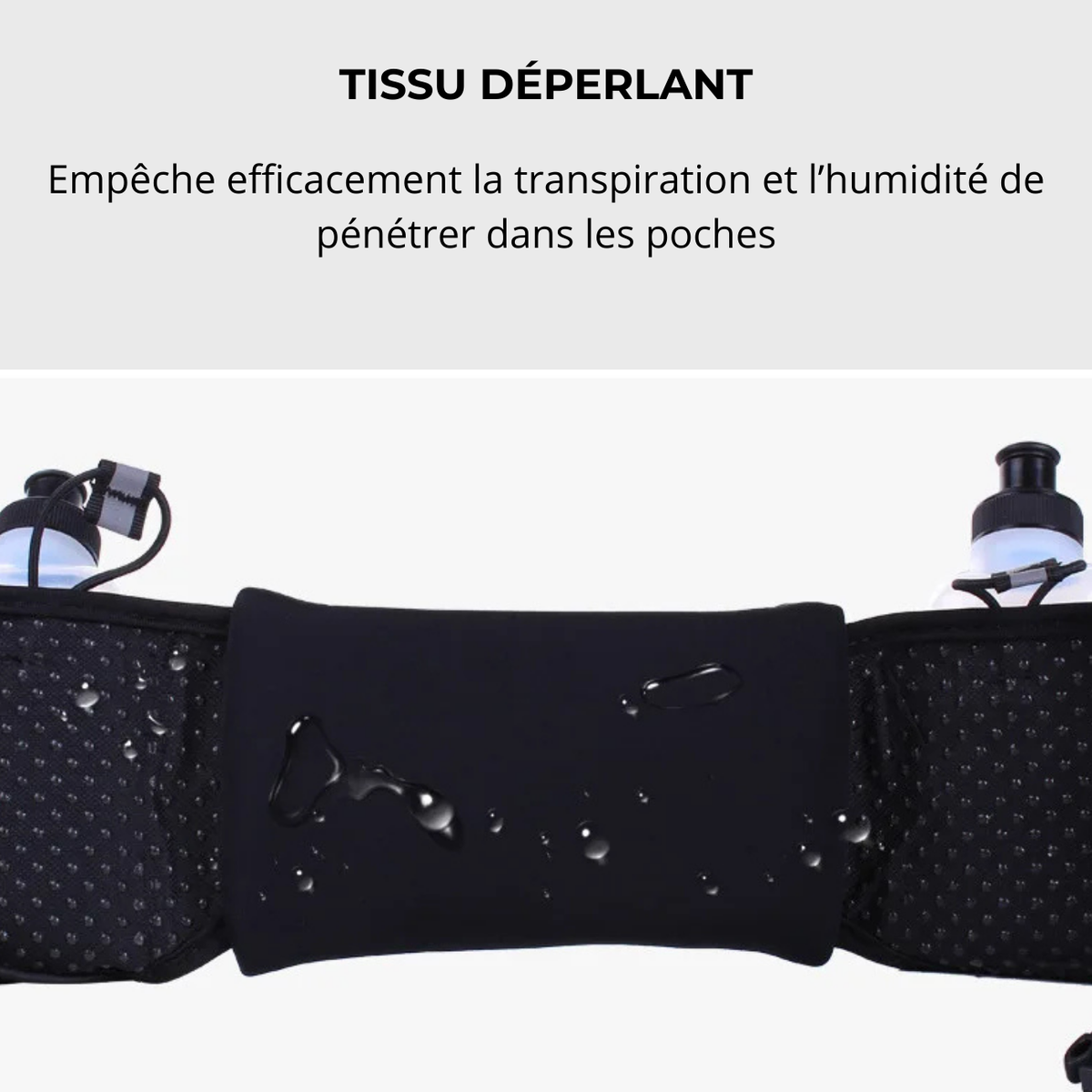Ceinture d'hydratation running avec poches et gourdes | Esprit Baroudeur