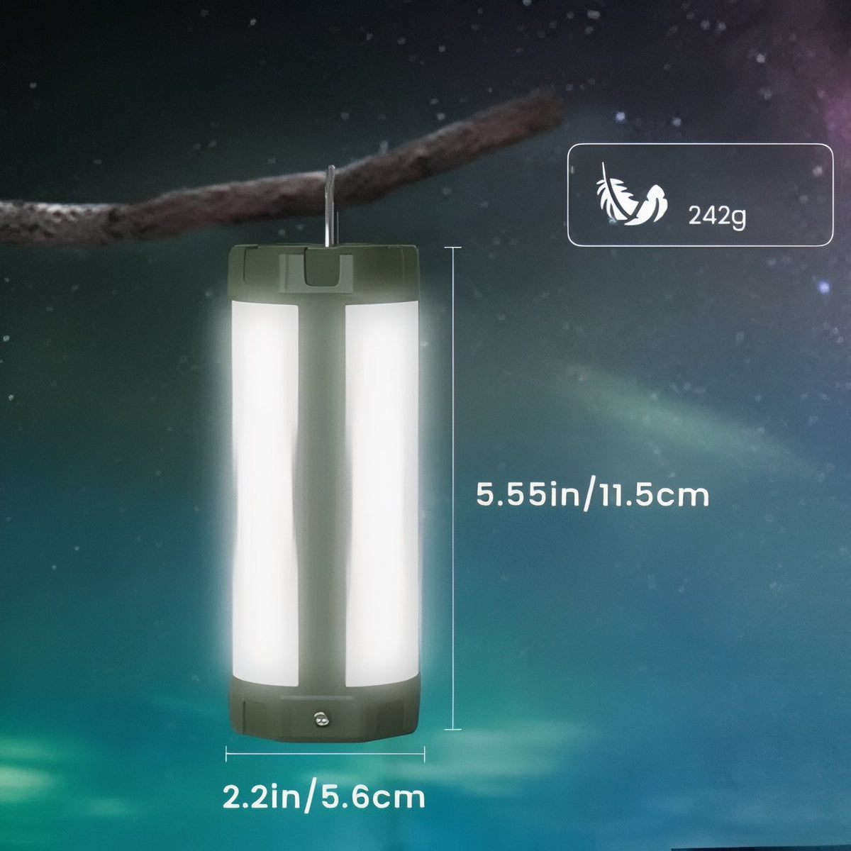 Lanterne puissante rechargeable LED camping randonnée portable | Esprit Baroudeur