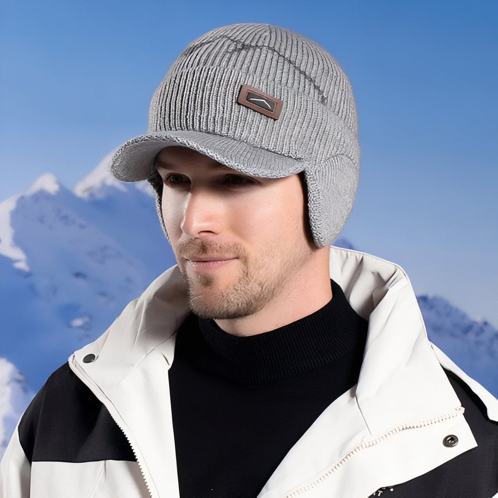 Bonnet casquette hiver avec visière et cache-oreilles | Esprit Baroudeur