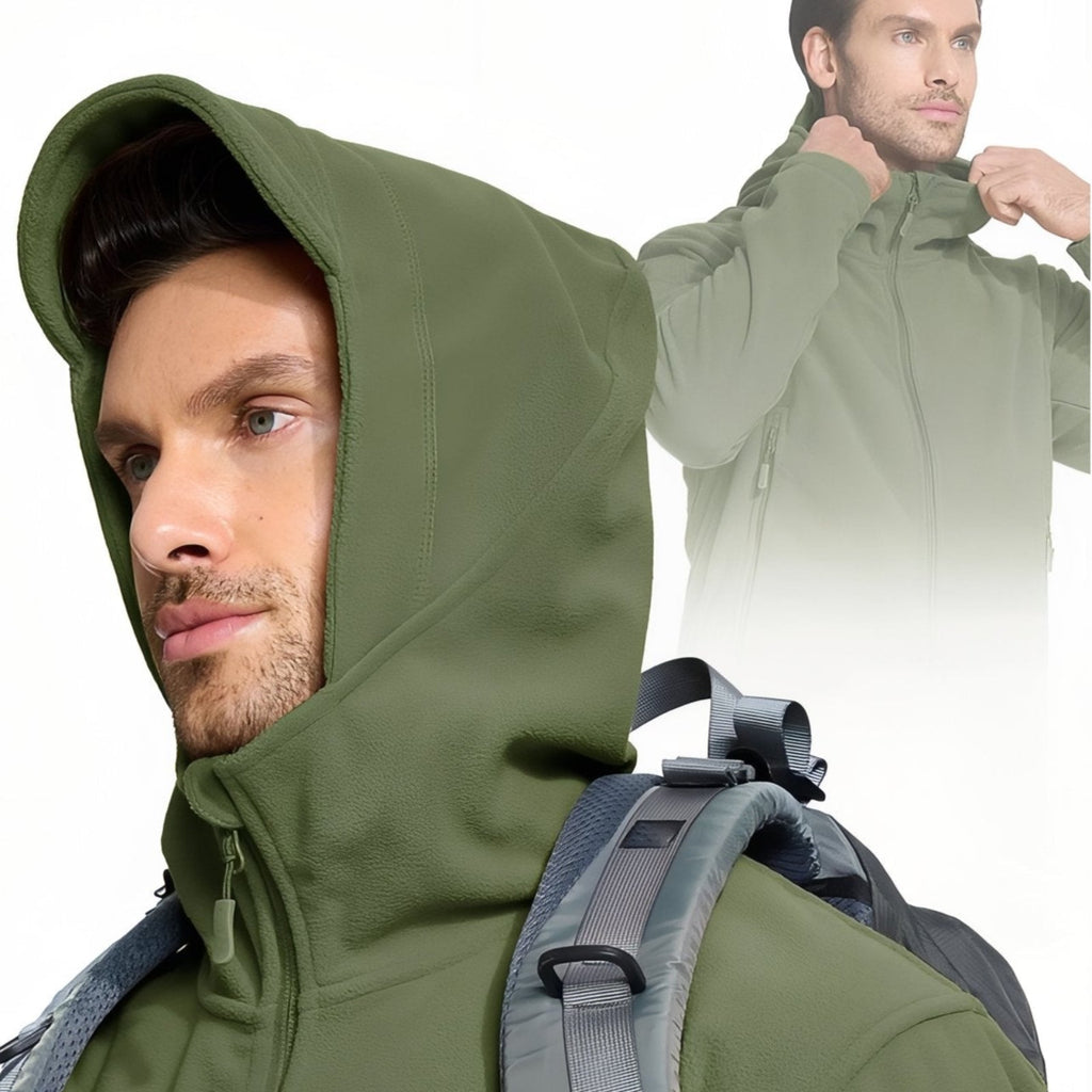 Veste polaire randonnée à capuche multi-poches zippées | Esprit Baroudeur