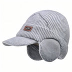 Bonnet casquette hiver avec visière et cache-oreilles | Esprit Baroudeur