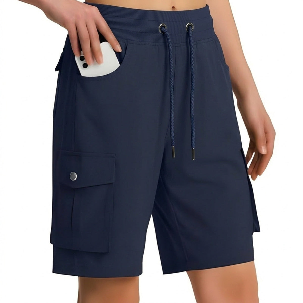 Short long randonnée avec poches cargo et ceinture élastique | Esprit Baroudeur