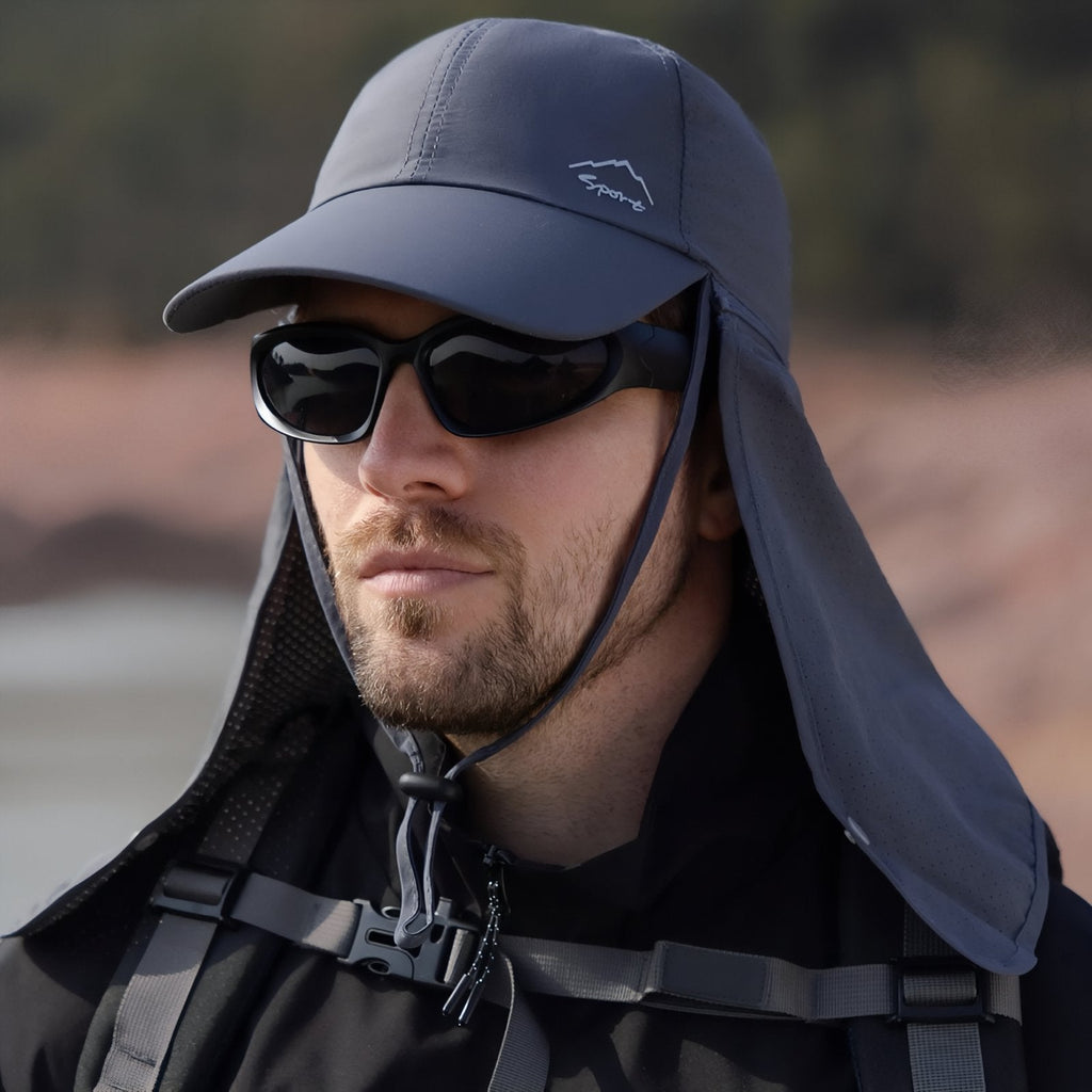 Chapeau randonnée avec protège-nuque soleil amovible | Esprit Baroudeur