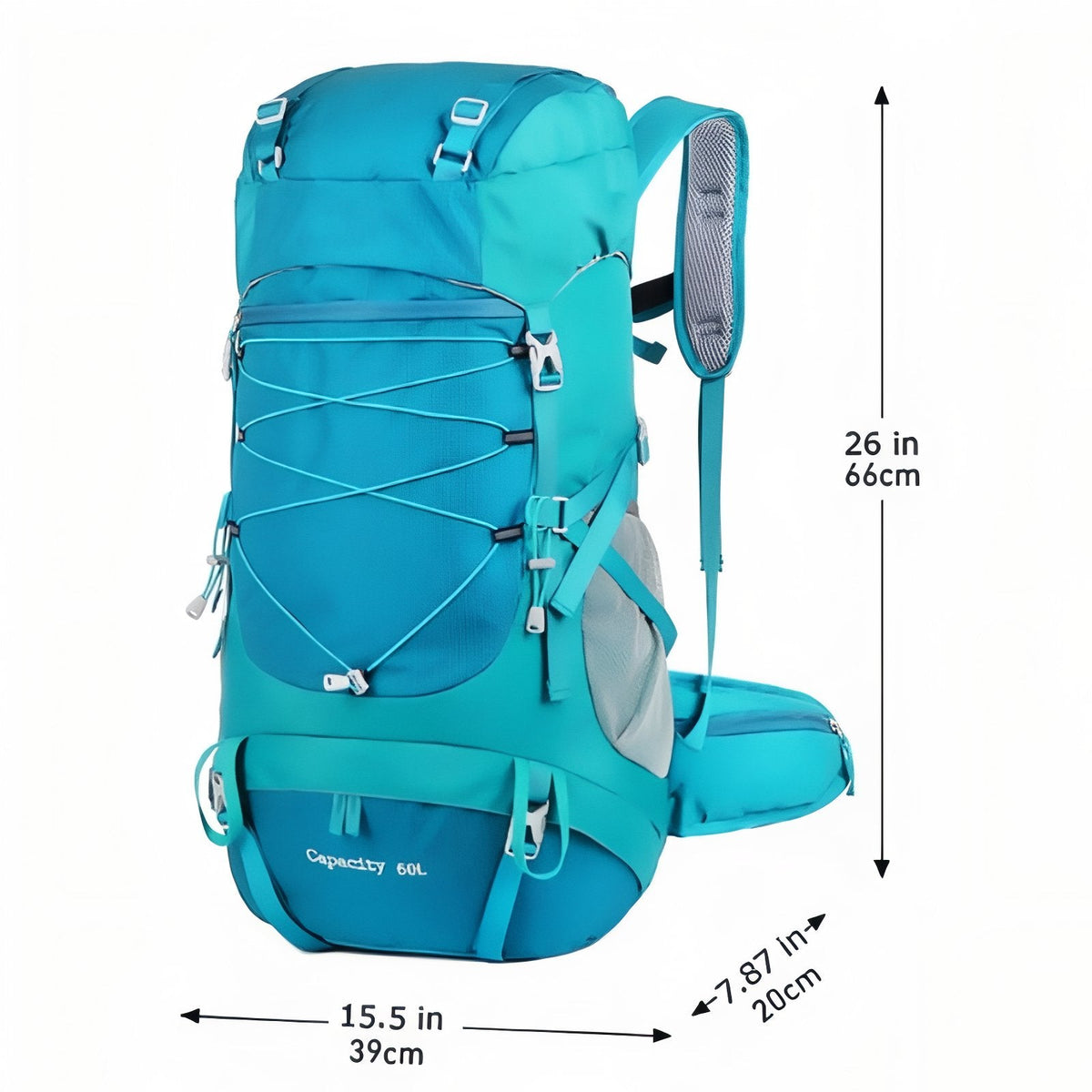 Sac randonnée multipoches 60L grande capacité trekking | Esprit Baroudeur