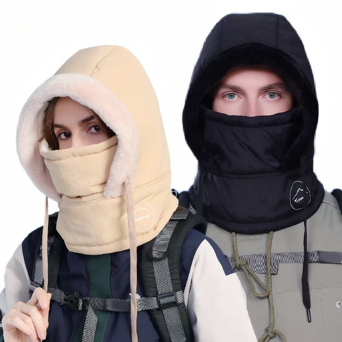 Cagoule chaude randonnée hiver avec protection visage | Esprit Baroudeur