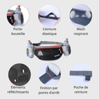 Ceinture trail running avec porte-gourdes et pochette | Esprit Baroudeur
