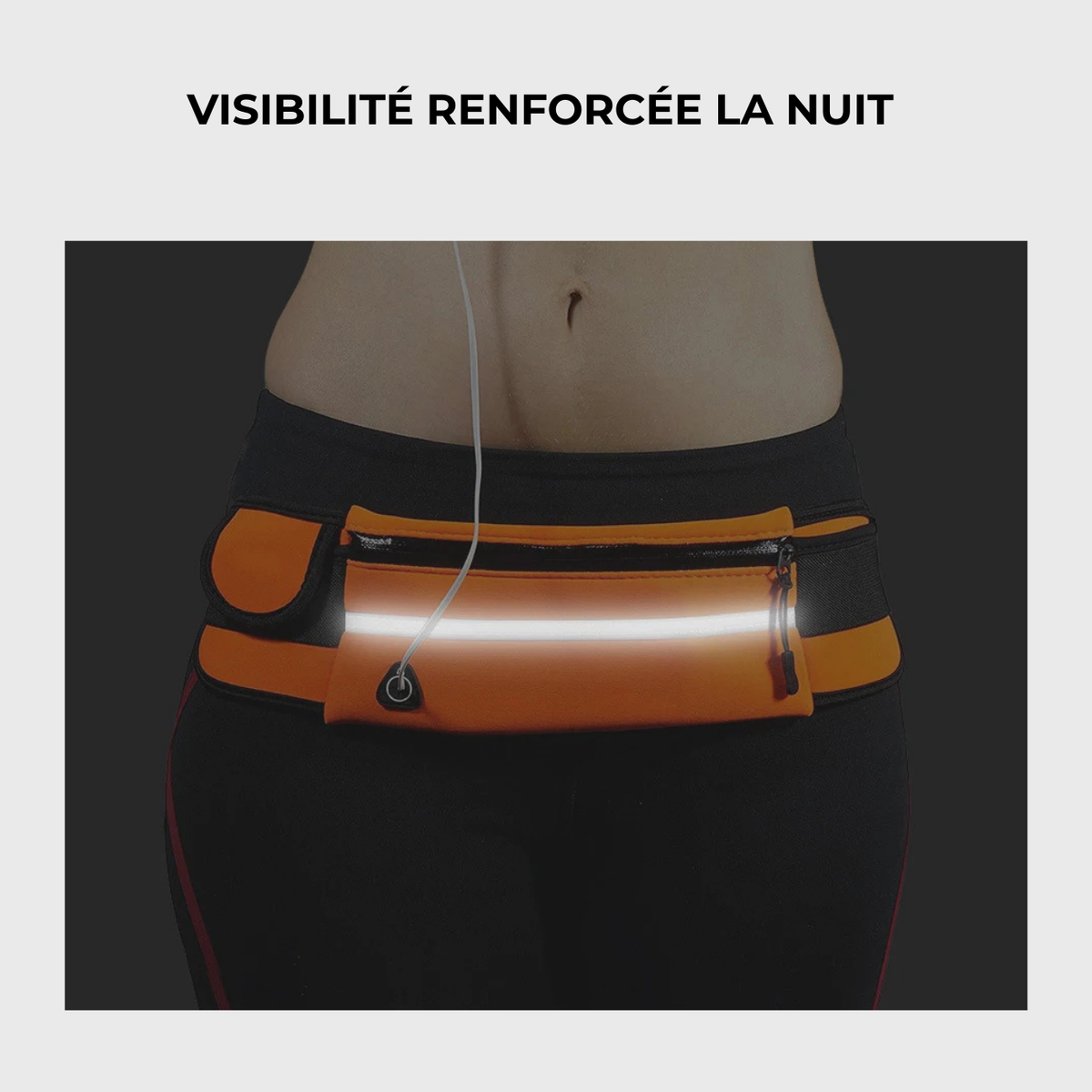 Ceinture de trail running avec bande réfléchissante | Esprit Baroudeur