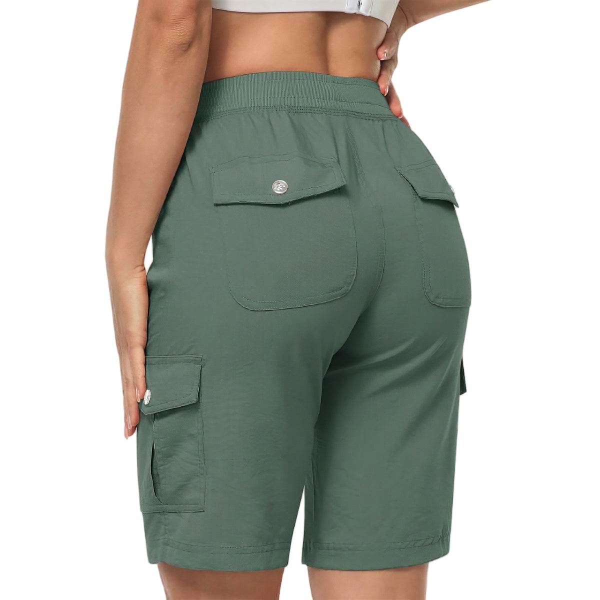 Short long randonnée avec poches cargo et ceinture élastique | Esprit Baroudeur