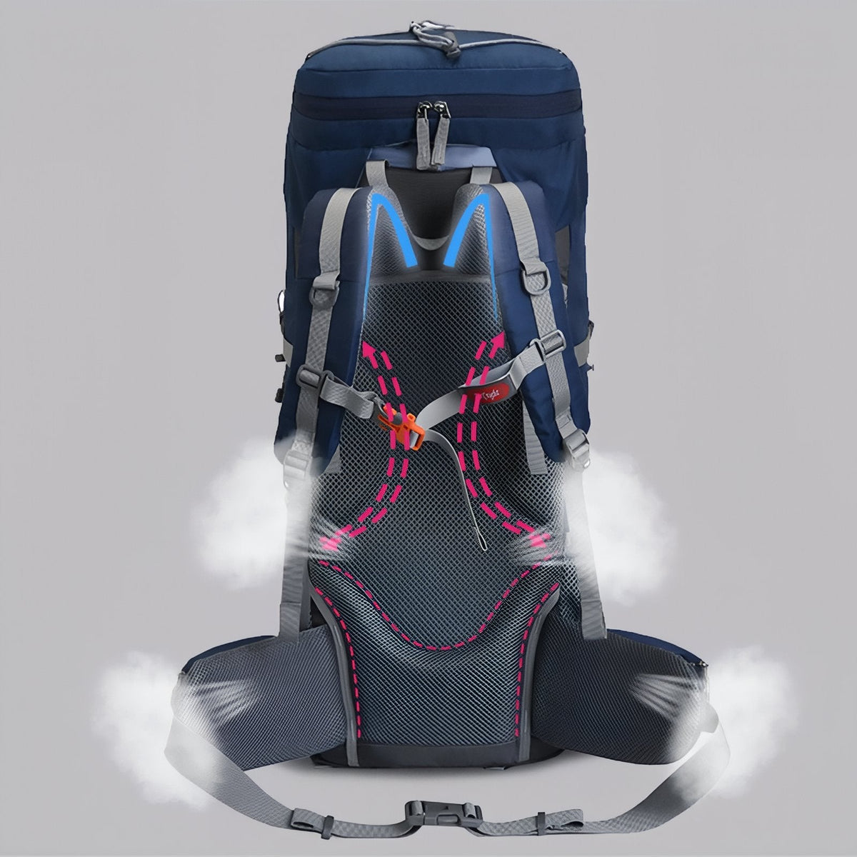 Sac à dos randonnée 60 litres avec armature dorsale | Esprit Baroudeur