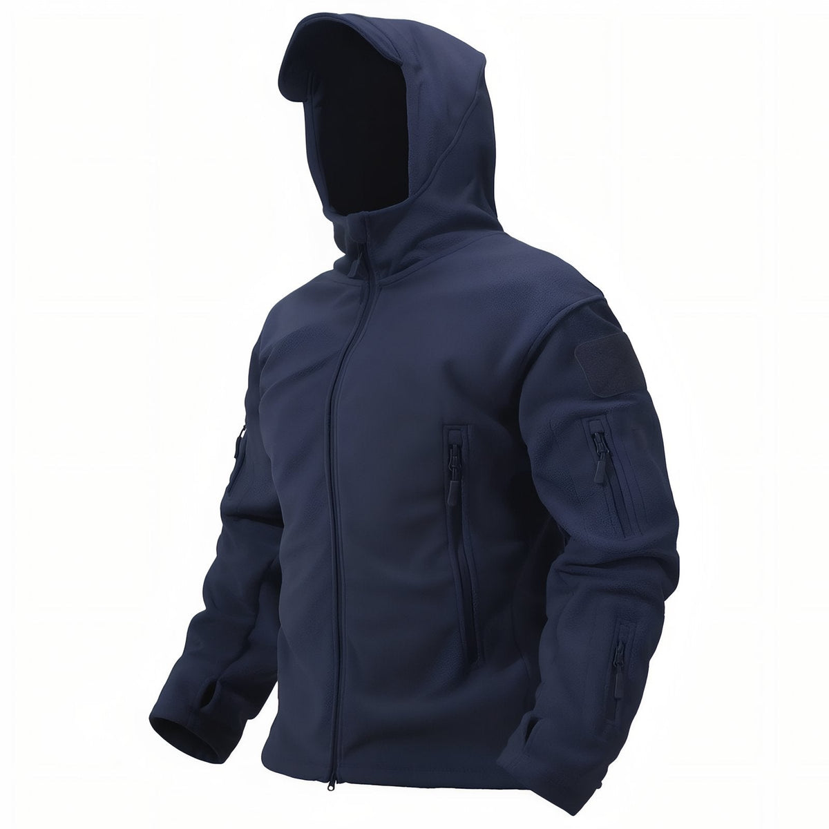 Veste polaire randonnée à capuche multi-poches zippées | Esprit Baroudeur